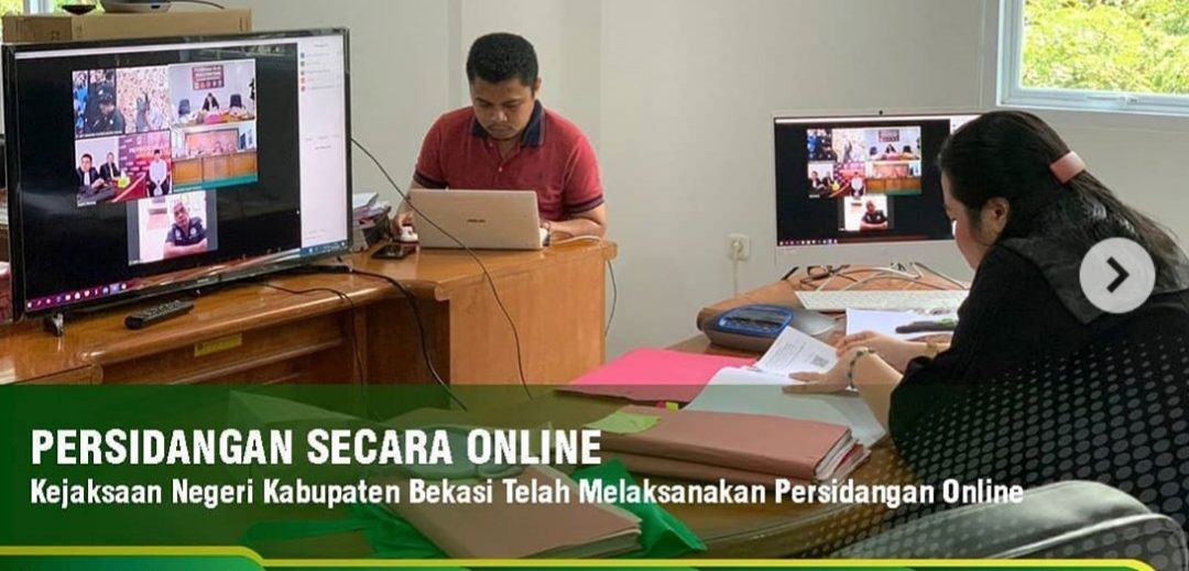 Sidang secara Online Kejaksaan Negeri Kabupaten Bekasi